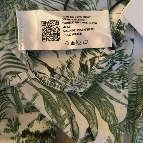 Cider Green Lush Leaf Tropical Print Long Dress💕 - Picture 8 of 8